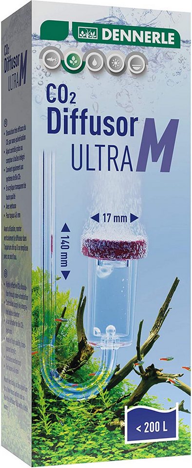 DENNERLE CO2 Diffusor CO2 Diffusor Ultra, 200 l, CO2 Zugabegerät, Für Aquarien bis 100 Liter Bild 2