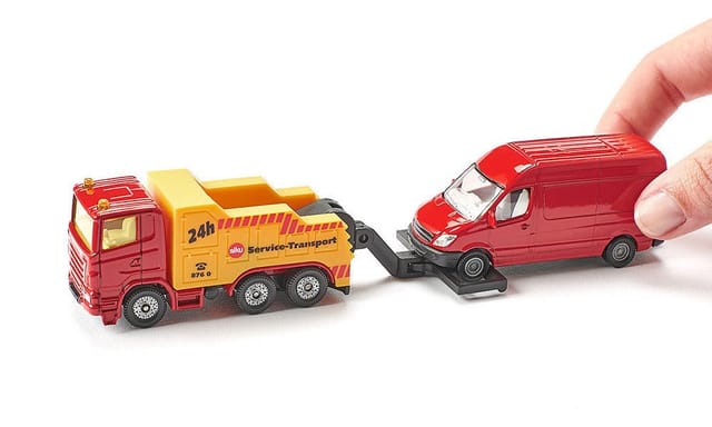 SIEPER Modellauto siku LKW Abschlepper mit PKW