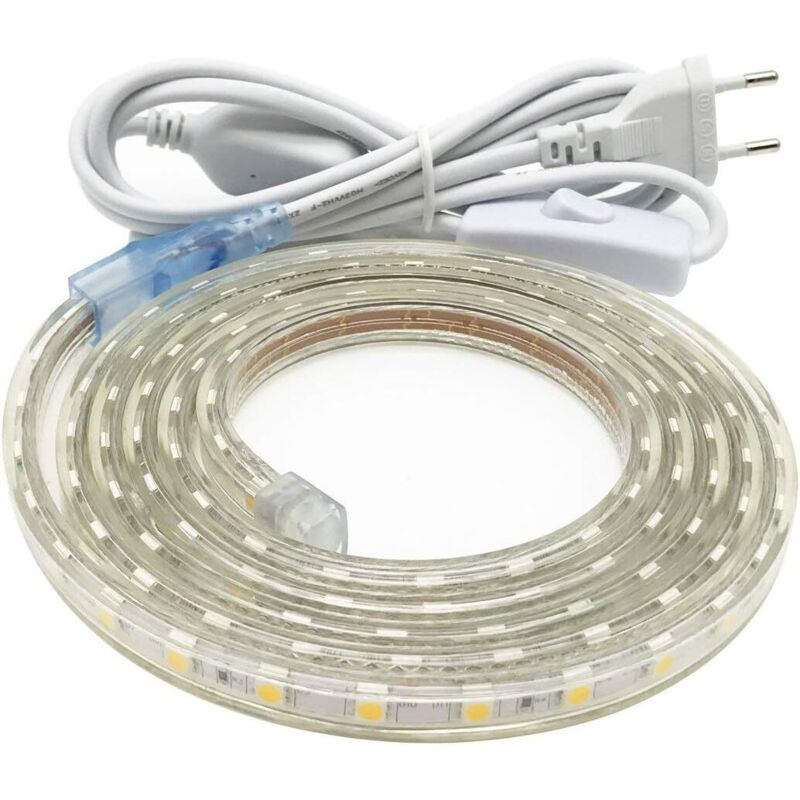 3 M Led-streifen, Extra Hell, 220 V – 60 Leds/m – Ip65 Wasserdicht – Warmweißes Licht Für Küche Und Büro