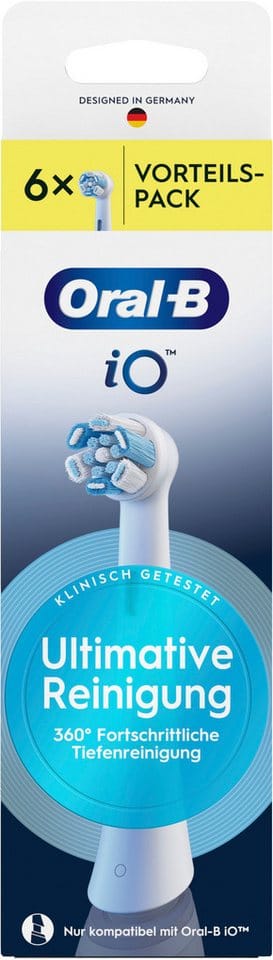 Oral-B Aufsteckbürsten iO Ultimative Reinigung, für fortgeschrittene Tiefenreinigung und Plaque-Entfernung