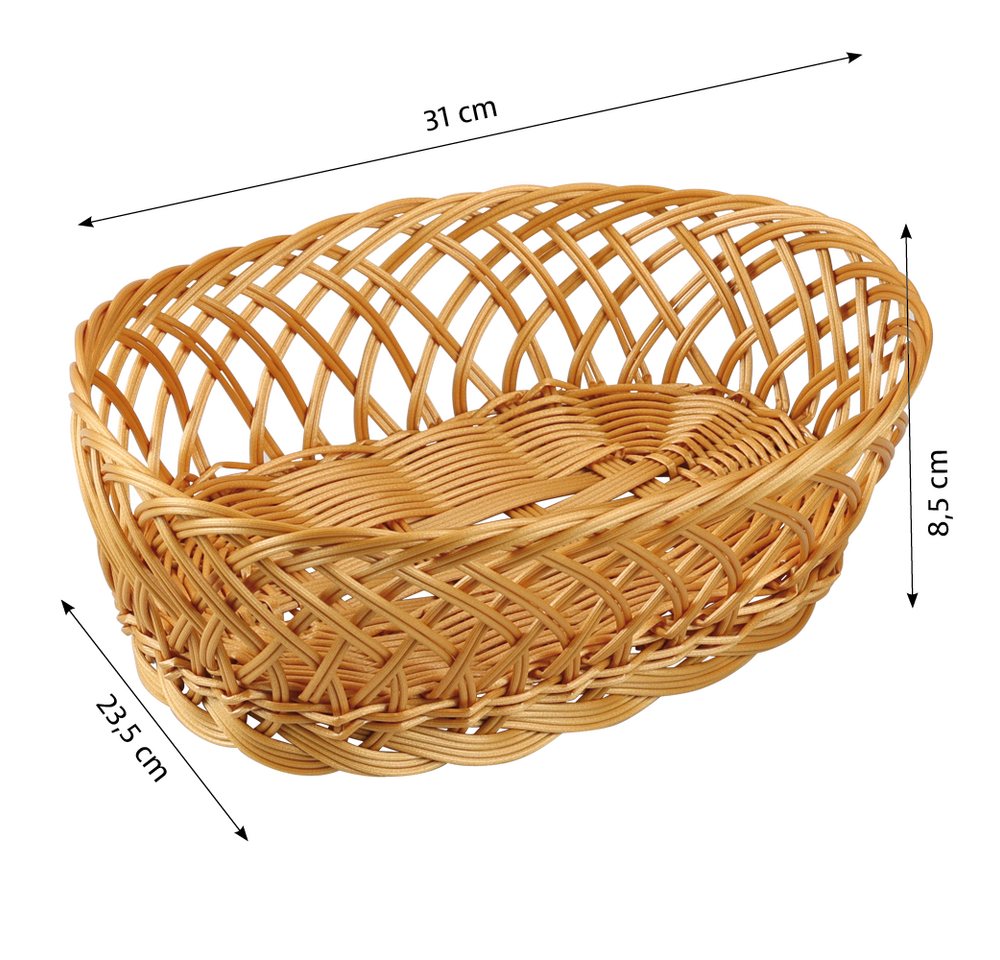 KESPER® Brotkorb Brot- & Obstkorb, oval, 5er Set, Kunststoff, (Set, 5-tlg), Breite ca. 31 cm Bild 2