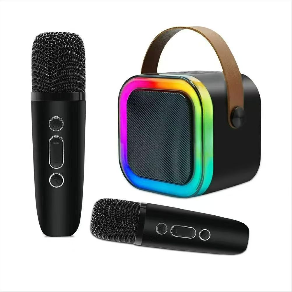 Bluetooth-lautsprecher Mit Kabellosem Karaoke-mikrofon, Langer Akkulaufzeit, Hochwertigem Klang, Ein Ideales Geschenk Für Weihnachten Und Geburtstage Für Karaoke-abende Mit Der Familie.
