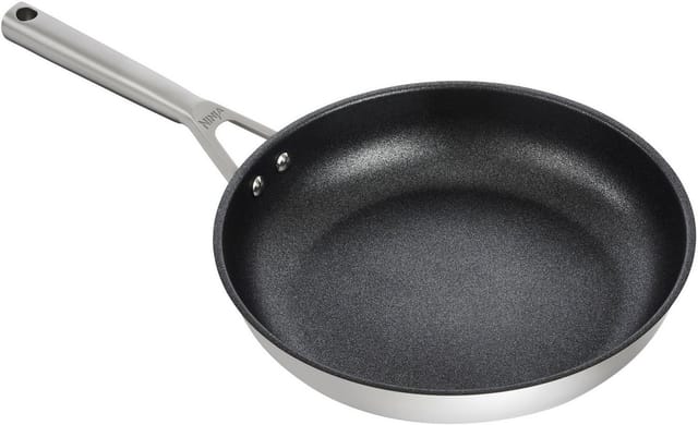 NINJA Bratpfanne Ninja ZEROSTICK Edelstahl-Pfanne C600DE, Edelstahl (1-tlg), Edelstahl mit Aluminiumbeschichtung für Braten bei hohen Temperaturen