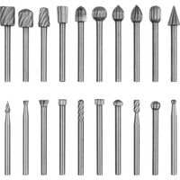 Mesee 20er Set Hss-rotationsfräser, 3mm Schaft, Rotierende Fräsköpfe Zum Entgraten, Holzfräs- Und Schnitzwerkzeug Aus Schnellstahl Zum Fräsen, Schnitzen Und Polieren Von Holz, Stein Und Metall