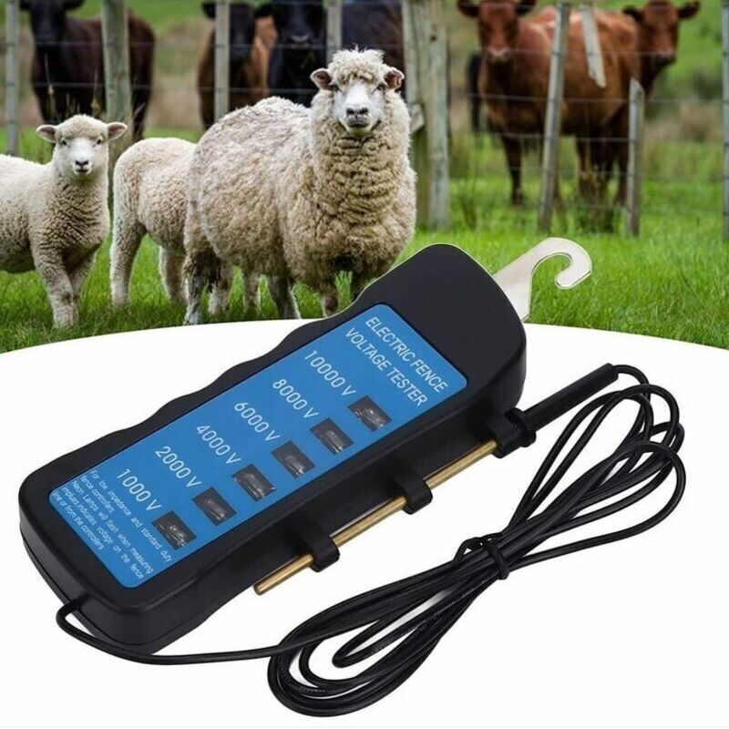 Spannungstester Für Elektrozäune, Tragbar Mit 6 Lichtern Zur Erkennung Der Zaunspannung, Ideal Für Landwirtschaftliche Geräte, Elektrozäune Für Vieh Und Garten.