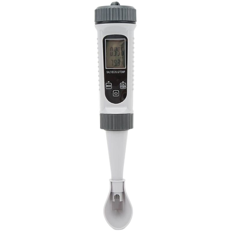 Multifunktionstester, Lcd-sg-tester, Digitaler Temperaturzähler, Ec-tester, Salztester Mit Weißer Hintergrundbeleuchtung Für Trinkwasser, Aquarium, Pool