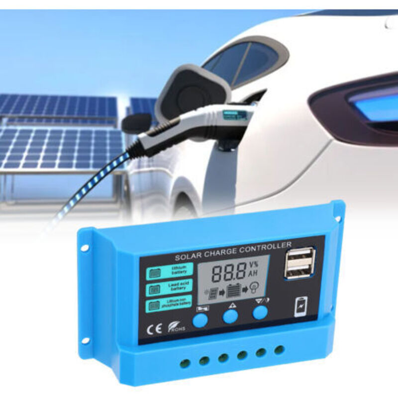 Photovoltaik-solarladeregler 12 V 24 V, Geringer Adaptiver Verbrauch, Lcd-bildschirm, Pwm-solarregler, Solarpanel-regler 20 A, Dubuns
