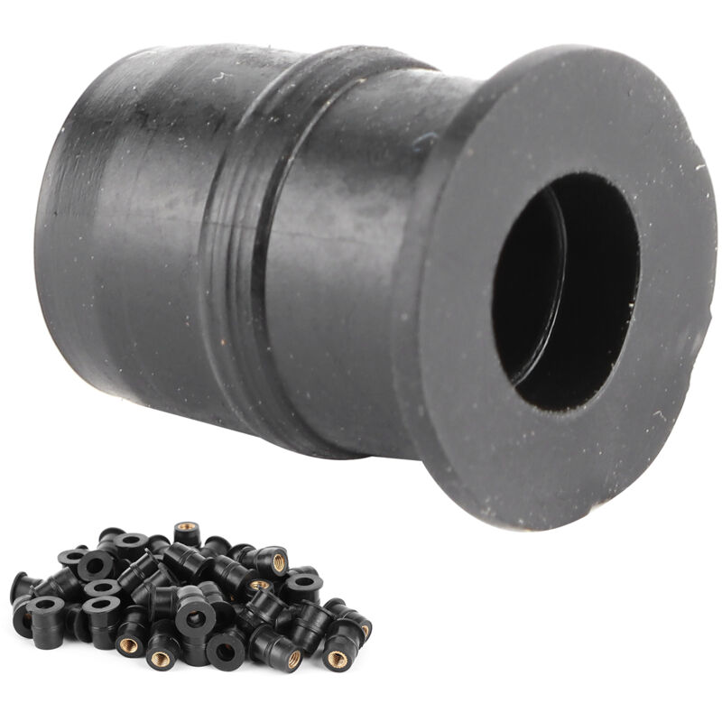 M5 Gummimuttern 5mm Metrisch Motorrad Windschutzscheibe Verkleidung Befestigungswerkzeug 50 Stück
