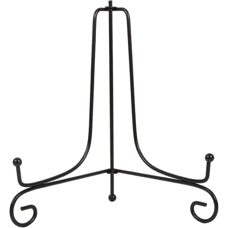 Eisenständer, Staffelei Für Grabplatte, 1 Stück Schwarzer Plattenhalter Zur Anzeige, Bilderrahmenständer, Klassischer Eisen-staffeleihalter Für Platte (8 Zoll)
