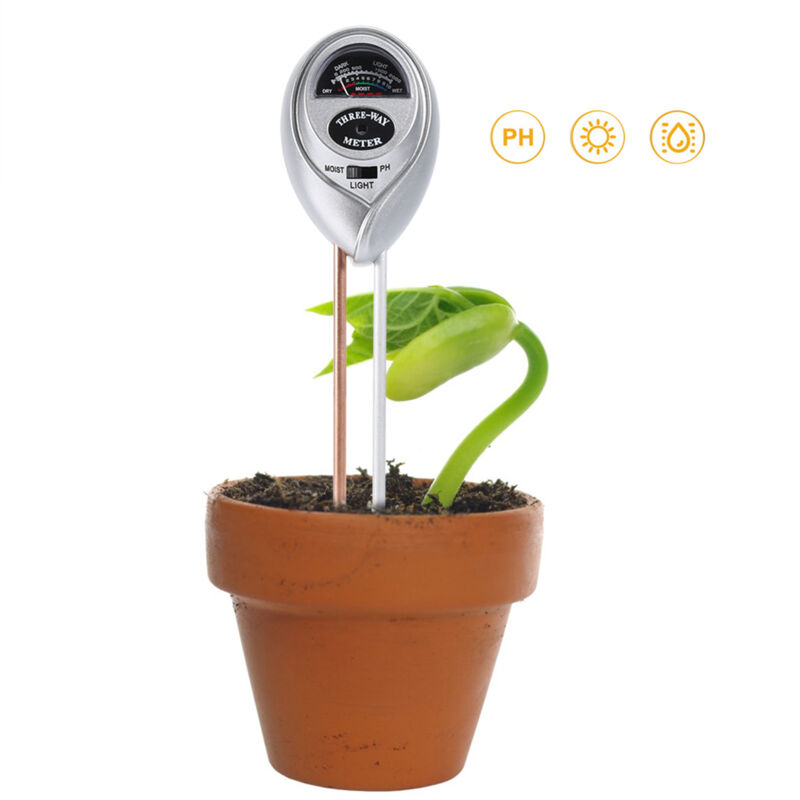 3-in-1 Bodentester, Feuchtigkeitsmesser, Monitor Für Feuchtigkeit, Licht Und Ph-wert Mit Sonde