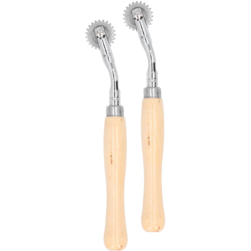 2 Stück Rändelräder, Professionelle Markierungsabstandshalter Mit Nadelspitze Aus Edelstahl Für Lederhandwerk