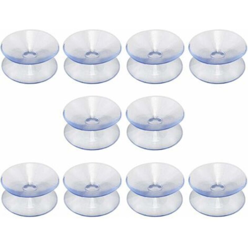 Doppelseitige Saugnäpfe Kompatibel Mit Glas-tischplatten, 10 Saugnäpfe Ohne Haken, Multifunktionale Saugnäpfe Für Spiegel, Rutschfeste Doppelseitige Glas-saugnäpfe (30 Mm)