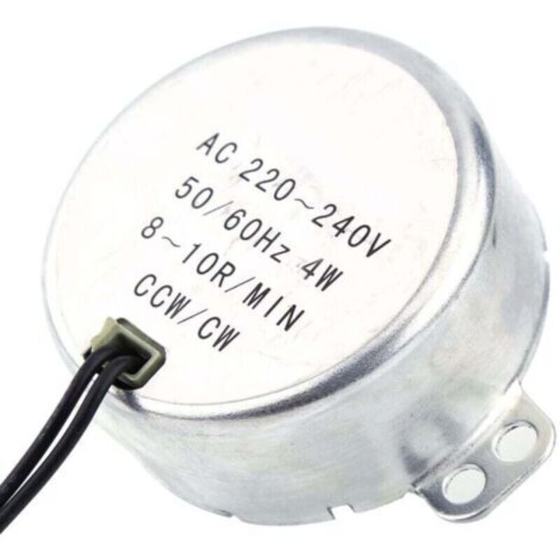 Mikrowellenmotor, Krippenmotor, Getriebemotor 10 U/min, Synchronmotor, Ty50a Synchronmotor 1 Stück 220-240v Ac Getriebesynchronmotor 4w Cw/ccw 0,8-1 U/min (8-10 U/min)