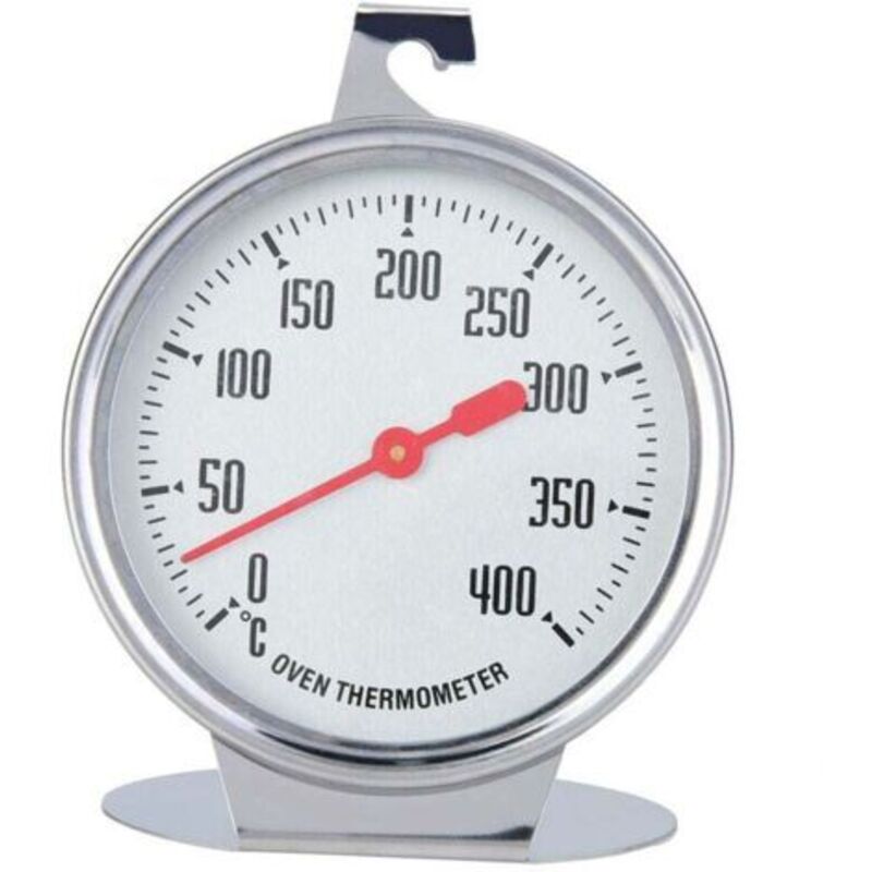 Tonysa Ofenthermometer Mit Standfuß, Temperaturmesser Aus Edelstahl 0-400 °c, Ofenthermometer Mit Großem Zifferblatt Für Küchenbackzubehör
