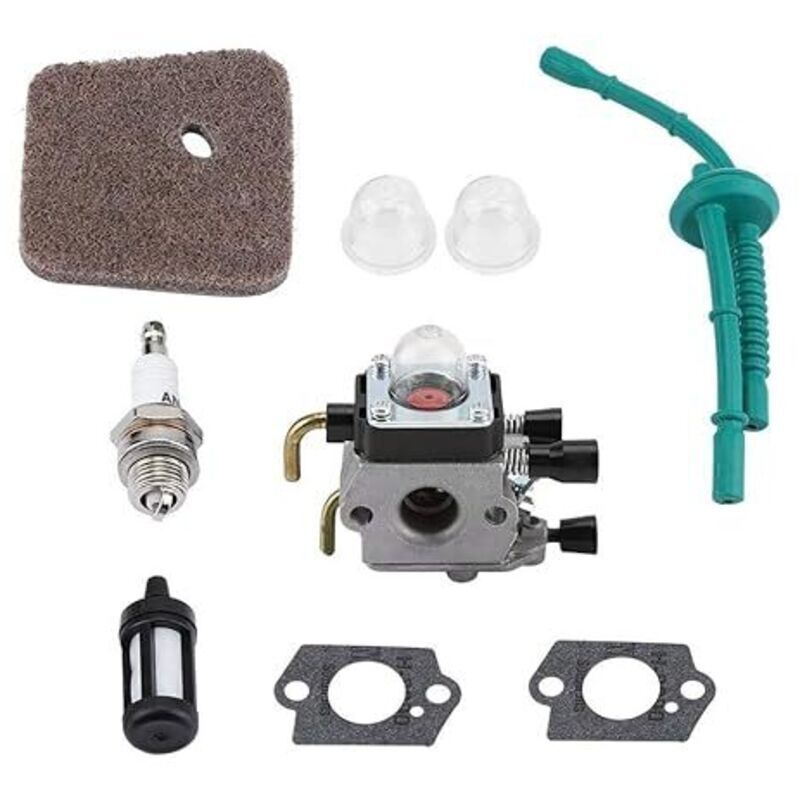 Vergaserkit Für Stihl Fs55 Fs55r Fs55rc Fs38 Km55 Hl45 Km55r, Kraftstoffleitungskit Mit Luftfilter, Zündkerzenkit
