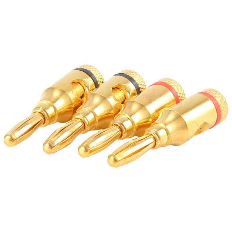4-mm-bananenstecker, Vergoldet, Für Lautsprecherkabel-anschlüsse