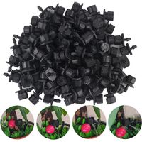 110 Stück Einstellbare Tropfbewässerungstropfer, Bewässerungstropfer Für Tröpfchenbewässerung, Sprinklerkopf Für Blumenbeete, Gärten Und Rasenflächen (schwarz)