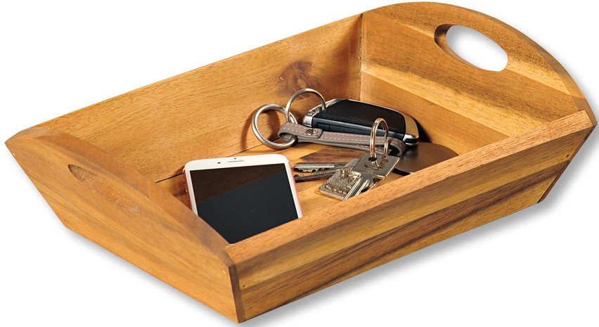 KESPER® Tablett Aufbewahrungskorb, Akazienholz, mit zwei Tragegriffen Bild 2