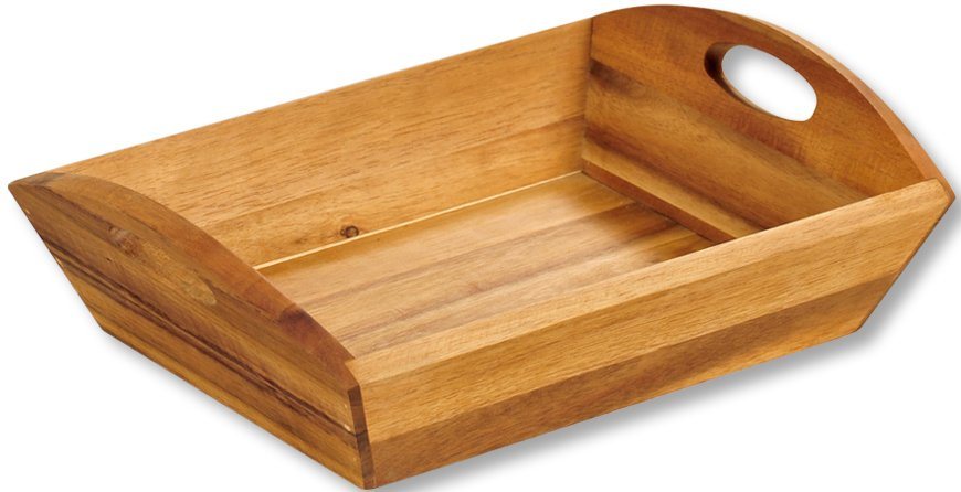KESPER® Tablett Aufbewahrungskorb, Akazienholz, mit zwei Tragegriffen Bild 3