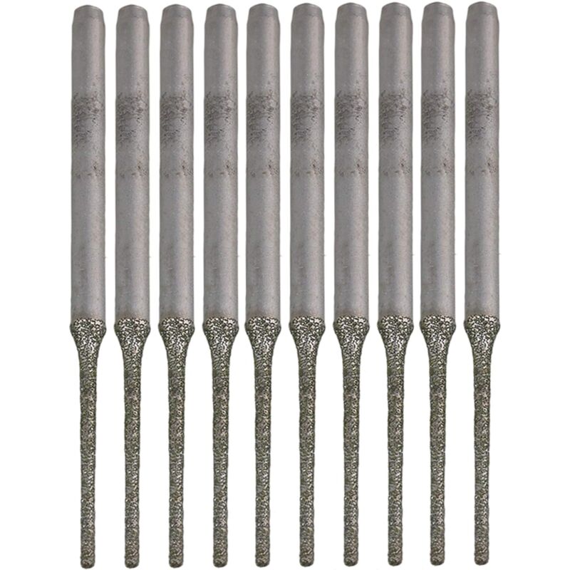 Set Aus 10 Verlängerten Bohrköpfen Mit Diamantbespitzter Spitze, Zum Bohren Von Löchern In Mineralien, Perlen, Achat, Schmuck Und Silber