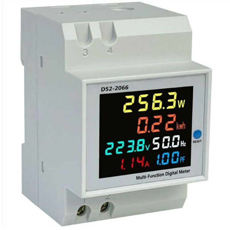Multifunktionaler Digitaler Stromzähler D52-2066 100a Hutschienen-stromzähler Ac250-450v