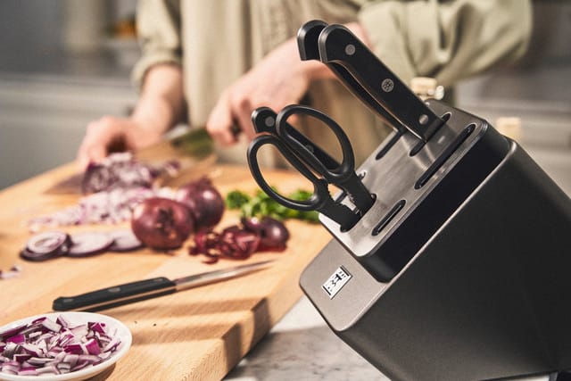 Zwilling Messerblock Gourmet (7tlg), Made in Germany, selbstschärfender Messerblock, Sonderschmelze