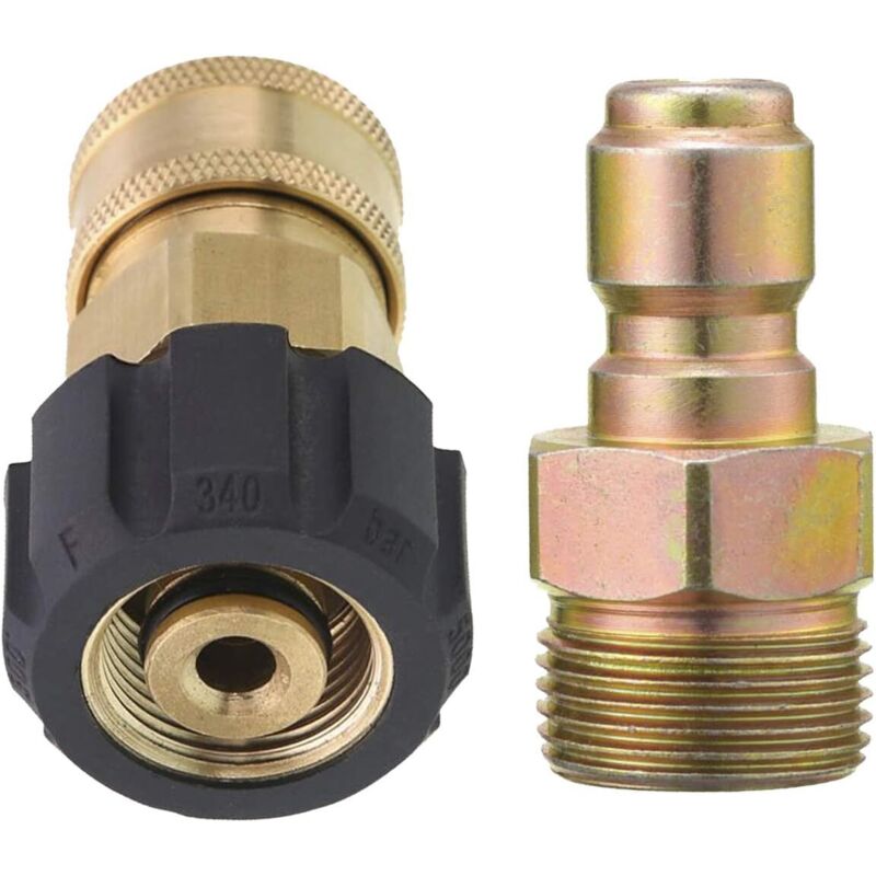 Adapter Für Hochdruckreiniger, Schnellkupplungs-kit 9,5 Mm, M22 14 Mm Auf M22, Metrischer Anschluss 5000 Psi