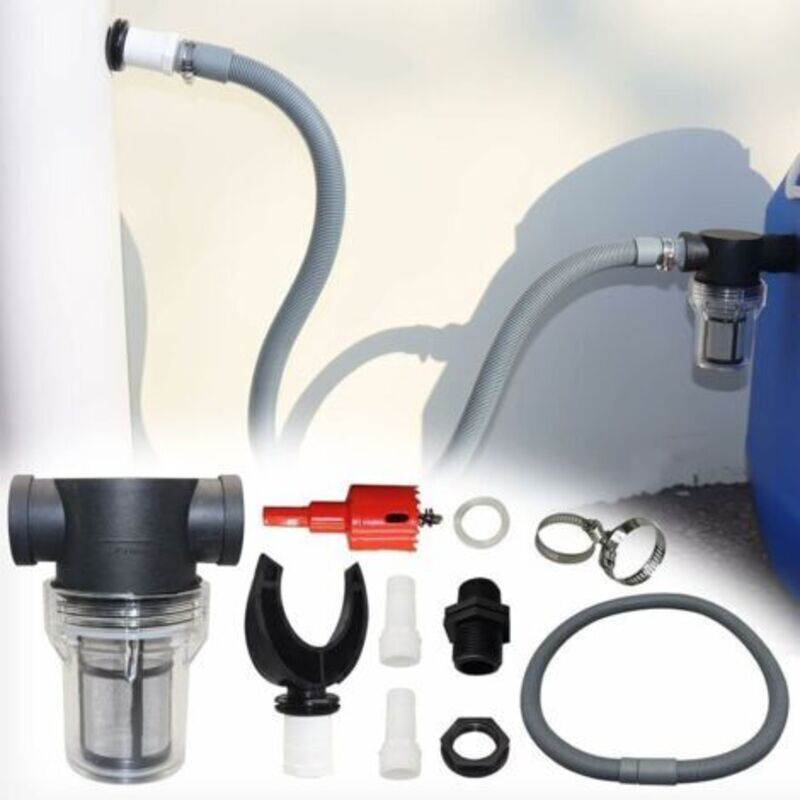 Regenwasserauffangsystem Für Runde Fallrohre Mit Flexiblem Schlauch, Regenwasser-sammelset, Pvc-anschluss