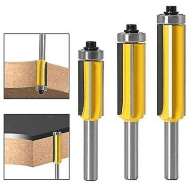 8-mm-schaft-holzfräser Mit 4 Schneiden, 3-teiliges Set Mit Profilfräsern Für Die Endbearbeitung
