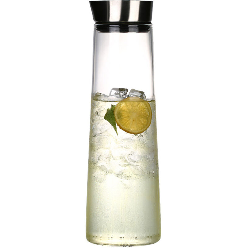 Hitzebeständiger Glaskrug Mit Deckel, Ideal Für Wasser, Tee Und Getränke