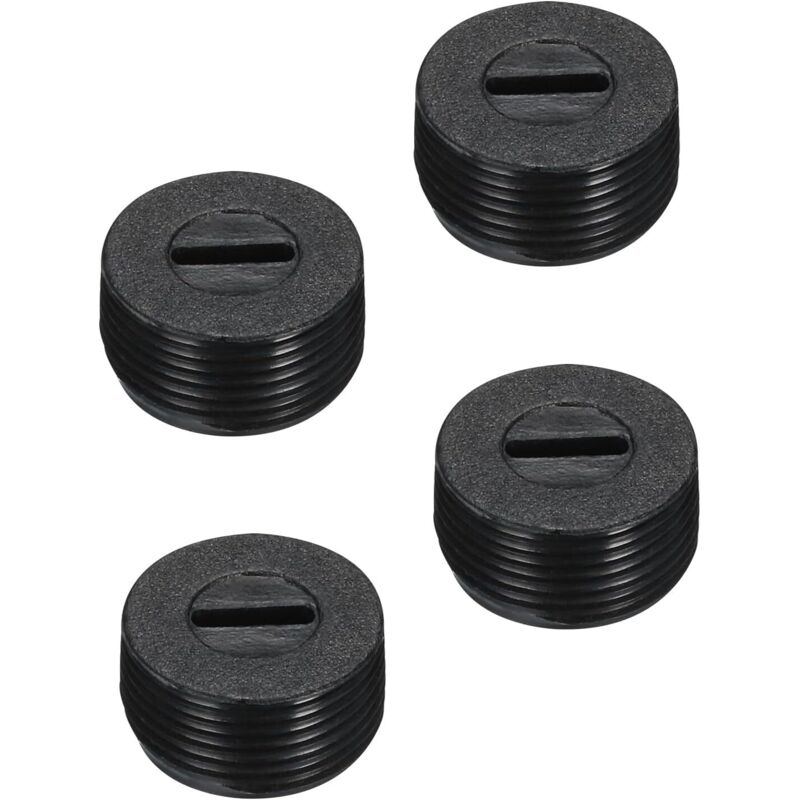 Kunststoff-schutzkappe Für Elektromotoren, Schwarzes Gewinde, Außendurchmesser 15 Mm/0,59 Zoll, Höhe 8 Mm/0,31 Zoll, 4er-pack