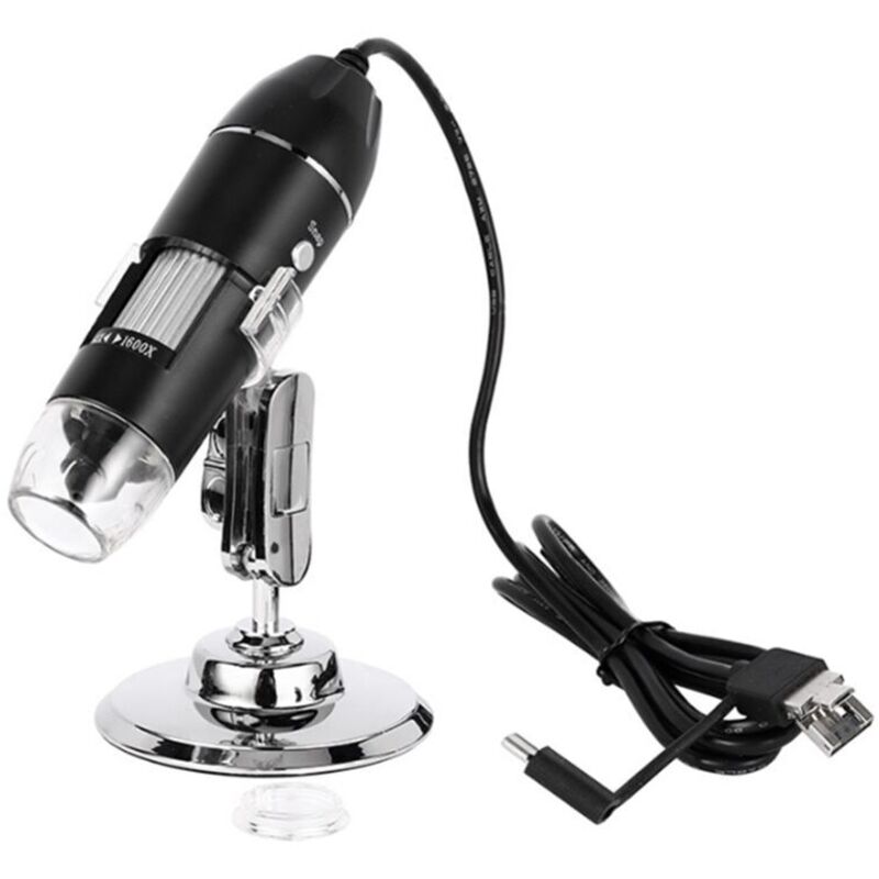 Tragbares Usb-digitalmikroskop 1600x Für Löten Und Telefonreparatur Mit Led