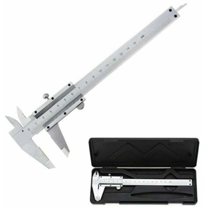 Schieblehre, 150 Mm / 0,02 Mm Analoge Edelstahl-schieblehre Mit Nonius, Hochpräzises Mikrometer-messwerkzeug Mit Tiefenmessung, Innen- Und Außenmessung, Professionell