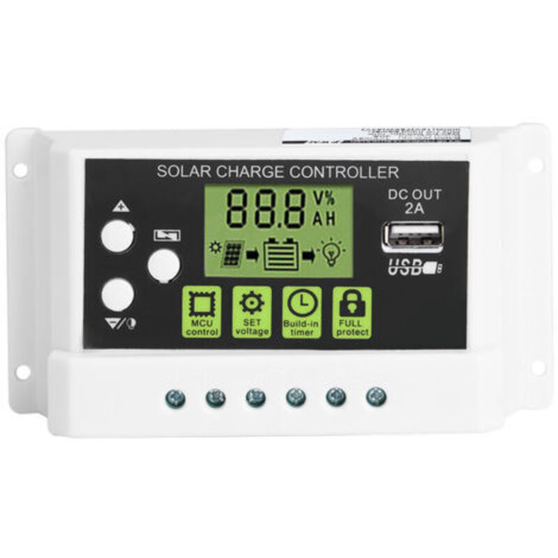 Intelligenter Pwm-solarladeregler Mit Lcd-bildschirm Und Usb-ausgang 12v/24v 10a (kyz-30a)