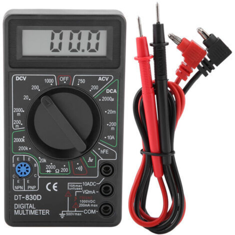 Digitales Multimeter Dt830d Mini Mit Lcd-display: Voltmeter, Amperemeter, Ohmmeter.