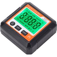 Digitales Nivelliergerät Mit Magnet, Elektronischer Neigungsmesser, Winkelmesser Für Holzarbeiten Und Autoreparatur, Orange Und Weiß.
