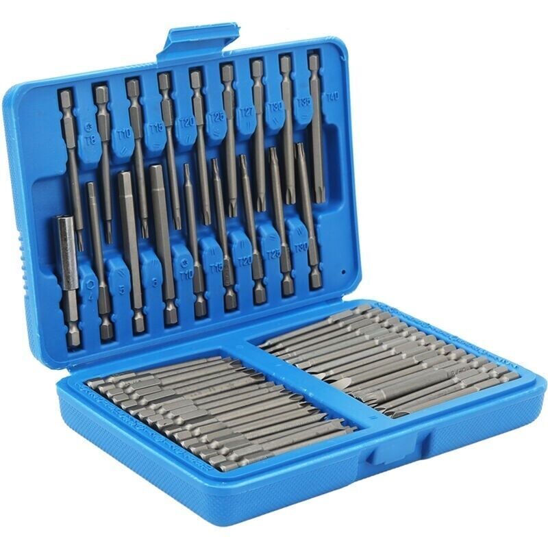 Sicherheits-bit-set, Extra Lang, 50-teilig, Quadratisch Und Flach, Sechskant-antrieb, Kupplungsdrehmoment, Schraubendreherbits In Verschiedenen Größen