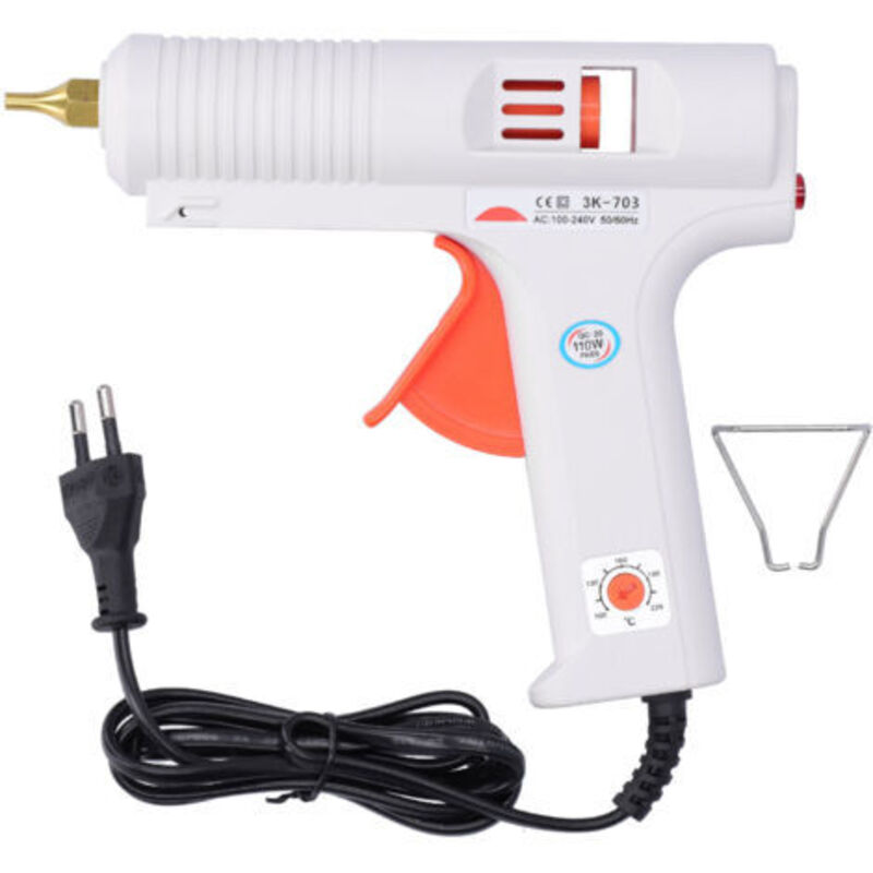 Heißklebepistole, Hochleistungsfähiges Industrielles Bastelwerkzeug Mit Einstellbarer Temperatur, 11 Mm Aufnahme, 110 W, 100-240 V Eu