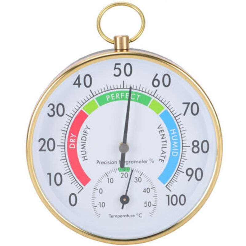Rosvola Innen-thermometer Und Hygrometer Zum Aufhängen An Der Wand, Temperatur- Und Feuchtigkeitsmessung, Für Gewächshaus, Zuhause, Lagerhaus, Büro, 3,94 Zoll