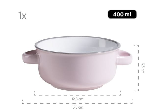 MÄSER Suppenteller MAILA, Suppentassen-Set, Steinzeug, (4 St), Teller Set