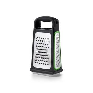 OXO Good Grips Multireibe, Edelstahl, Vierkantreie, inkl. Zestenreißer