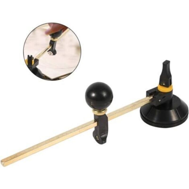 Kreisförmiger Glasschneider Mit Saugnapf, Werkzeug Zum Glasschneiden, Diamant-glasschneider Mit Einem Kreisdurchmesser Von 400 Mm Für Hobby- Und Professionelle Glasschneider..debuns