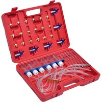 Durchflussmesser Für Diesel-einspritzdüsen – Kit Mit 24 Adaptern Für Bosch, Siemens, Delphi, Denso – 6 Messrohre À 95 Ml – Inklusive Transportkoffer