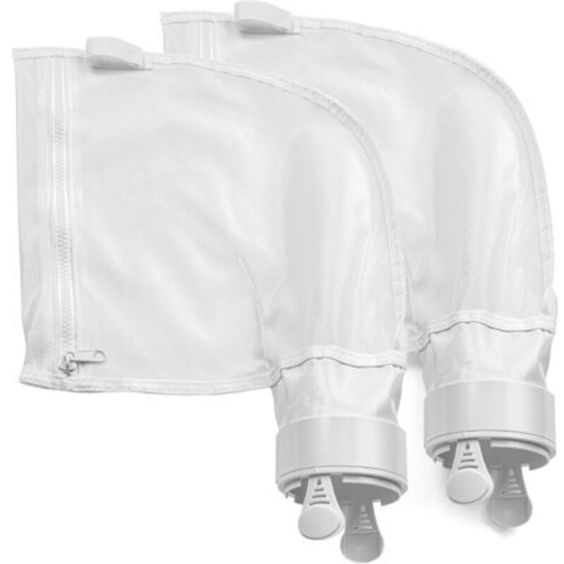 2er-pack Filterbeutel Für Poolreiniger Polaris 280 Und 480, Weißes Design Mit Reißverschluss Und Verstellbar