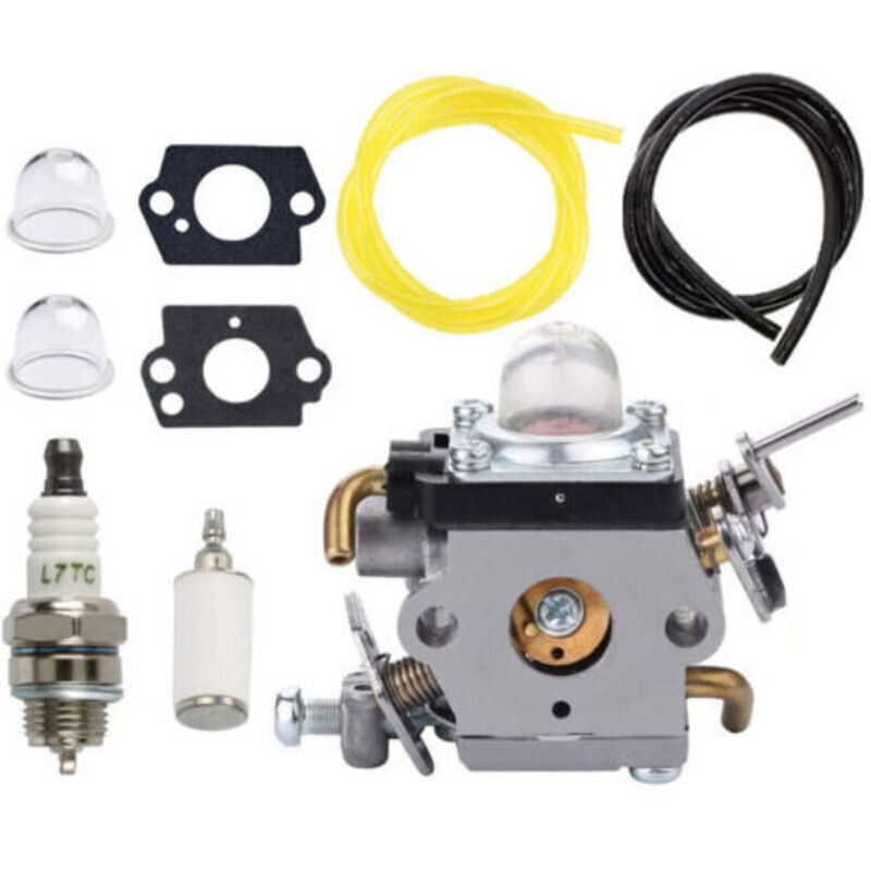 Vergaser Mit Dichtung, Kraftstoffschlauch Und Zündkerze Für Husqvarna 122c 122ldx 122lk Rasentrimmer Mcculloch T22ls T22lsc Ersetzt 581734301 574386701