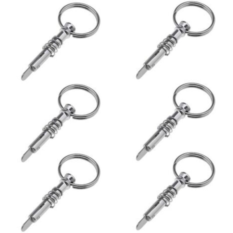 6 Stück Schnellspannstifte, 0,24 Zoll Durchmesser, Mit Ablassnocken Und Federstift, Länge 1,57 Zoll, Aus 316 Edelstahl, Top-pin-material Für Den Marinebereich