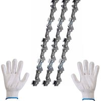 3er-pack Kettensägenkette 3/8"lp 52 Glieder 1,1mm 35cm Geringer Rückschlag Kompatibel Mit Bosch Ake 35 S Ake 35-19 S, Einhell, Husqvarna, Makita, Dolmar, Oregon Und Anderen. Inklusive Einem Paar Hands
