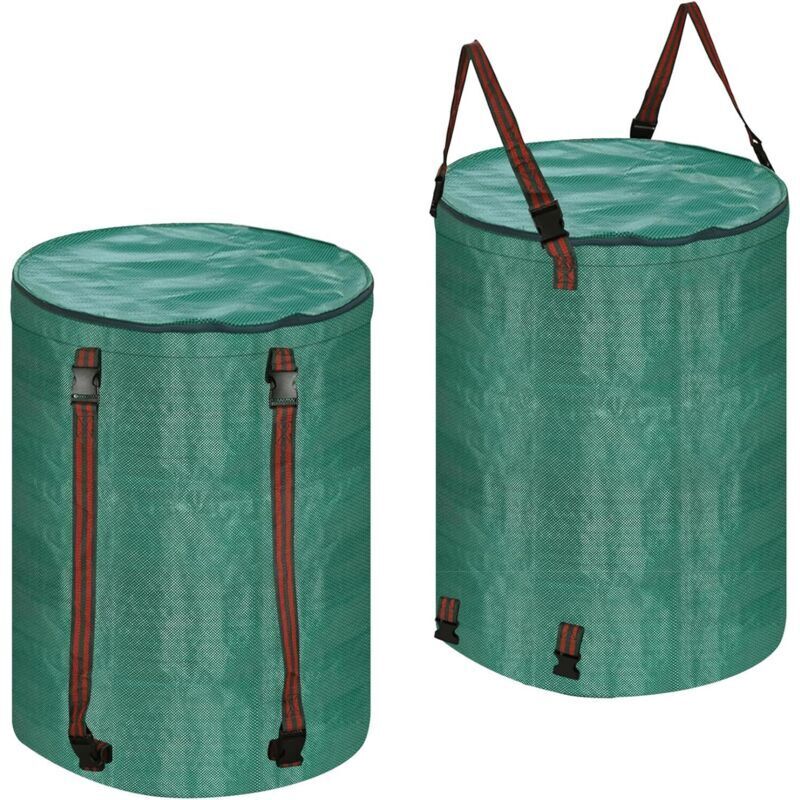 Wiederverwendbarer Gartenbeutel Für Laub Und Rasenabfälle, Ideal Zum Entfernen Von Blättern Und Zur Hofreinigung, 2er-pack (272 L + 48 Gallonen)