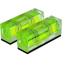 Haute-präzision Mini-wasserwaage Kleine Horizontale Blase Drei Linien Horizontal Perlen-niveau Magnetometer 2 Stück (52x20x15 Mm)