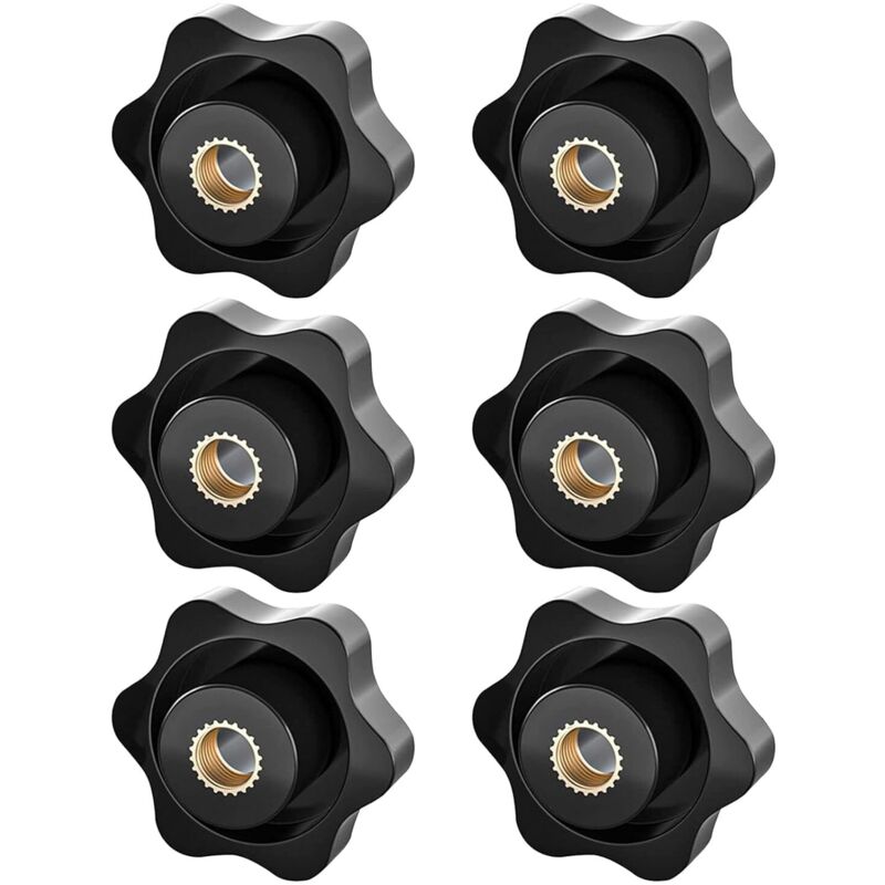 M8-knebelmutter, Sternmutter, Knebelmutter Mit Gerändeltem Gewinde, M8-spannmutter, Sternmutter Für Knebelmutter, Für Mechanik, Möbel, Elektronische Geräte, 6er-pack